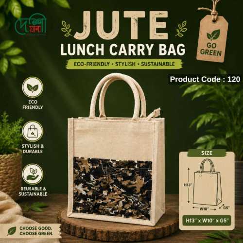 Premium Jute Lunch Carry Bag | Stylish, Strong & Multipurpose